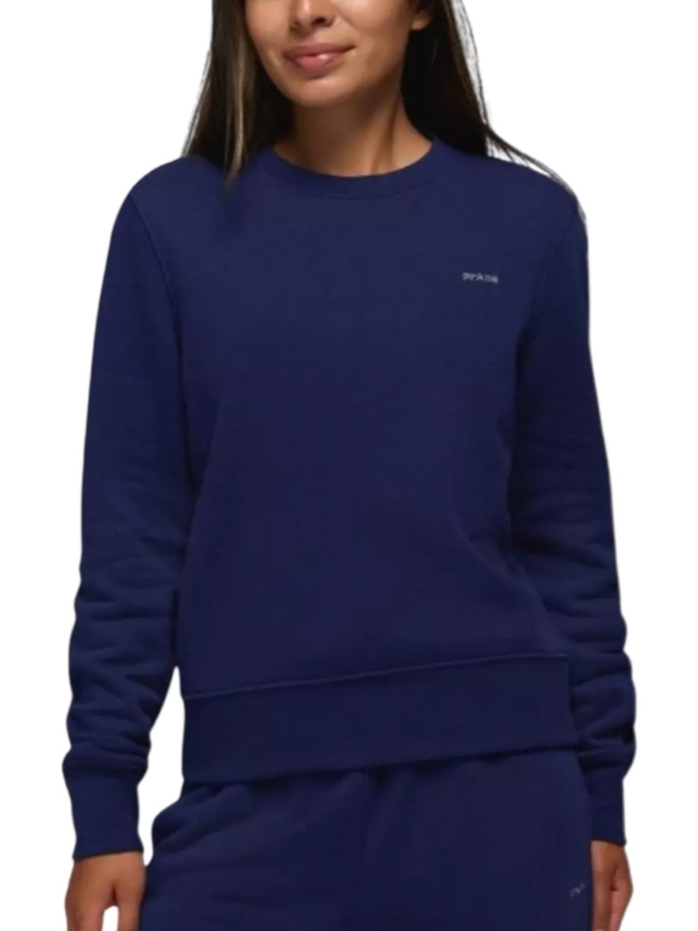 Prana Women's Fleece Crewneck Classic Sweatshirt Size Large EUC Capulet Blue